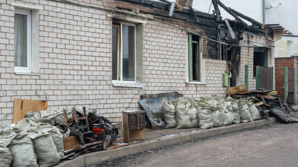 Professional Fire Damage Removal technician working in Marriottsville, MD